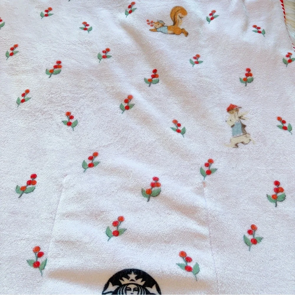 Starbucks Korea 2020 Limited Autumn Coffee Rabbit Cherry Blanket